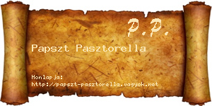Papszt Pasztorella névjegykártya
